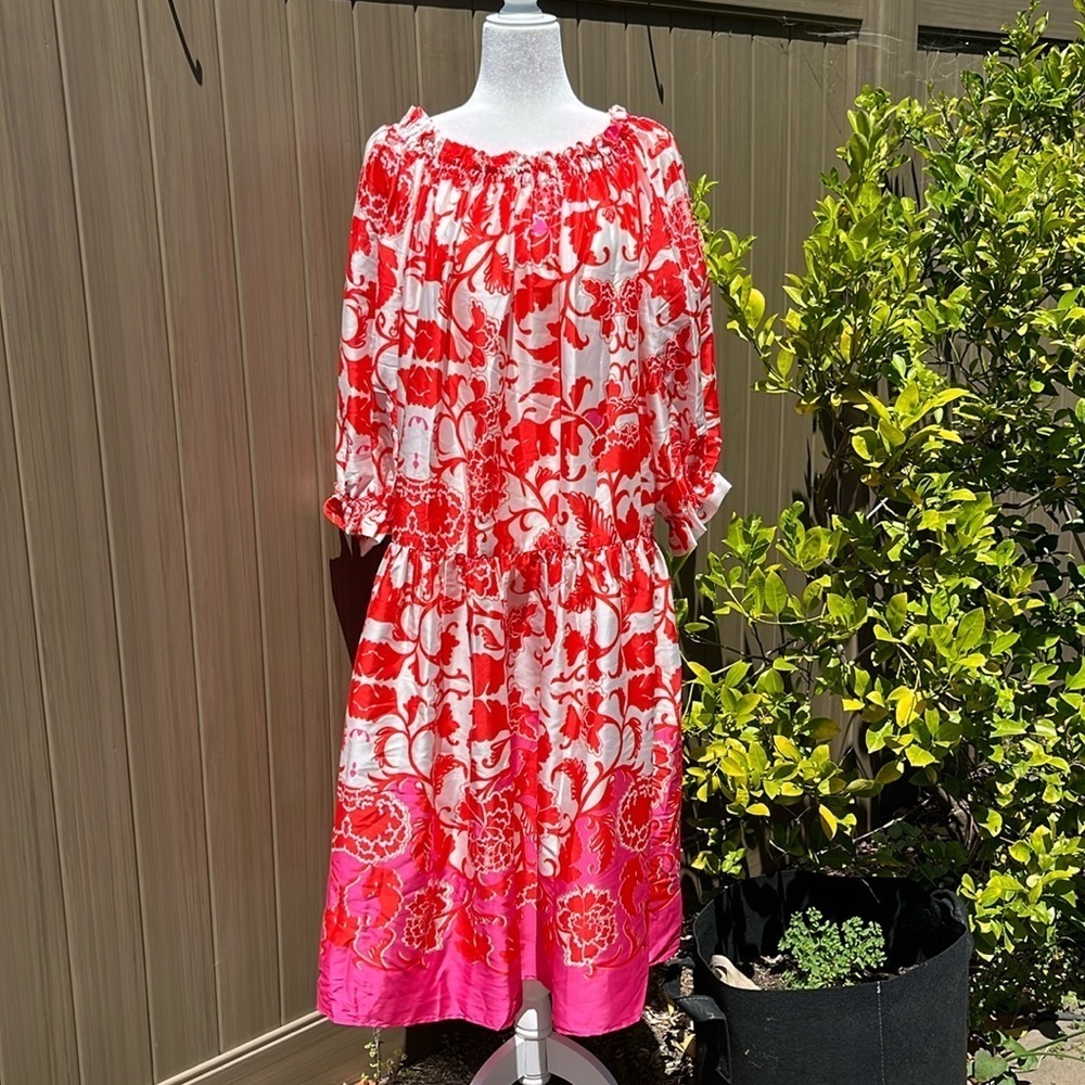 Anthropologie Delfi Women's Sasha Off-The-Shoulder Maxi Dress Large Wedding NWT - Picture 4 of 16